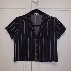 Stripped button up blouse